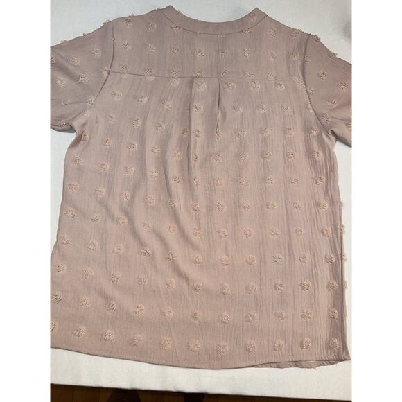 Blooming Jelly Women's Short Sleeve Shirt Polka Dot Size Large Rose Pink - Picture 6 of 8